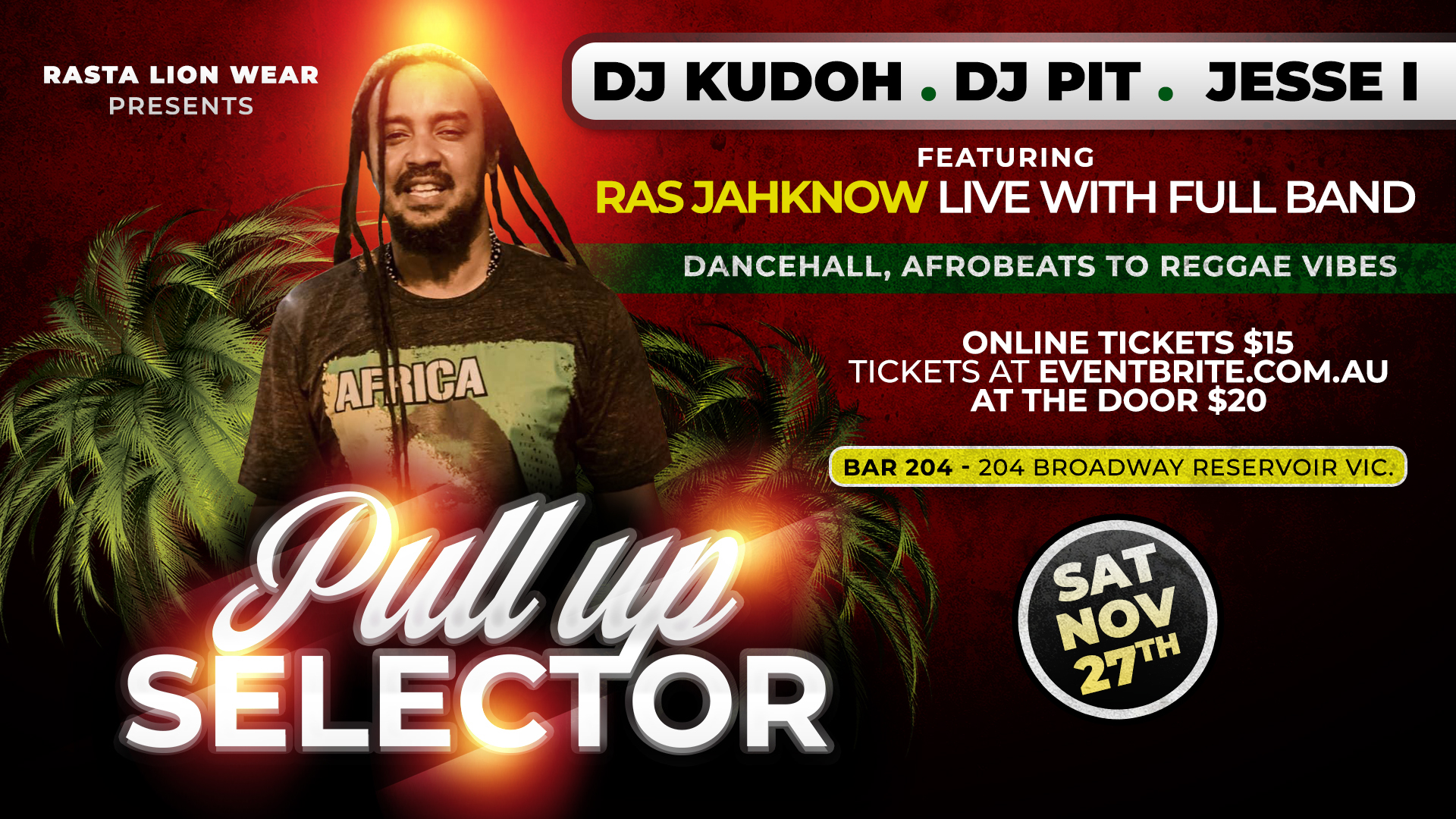 Pull up selector Featuring Ras Jahknow.
