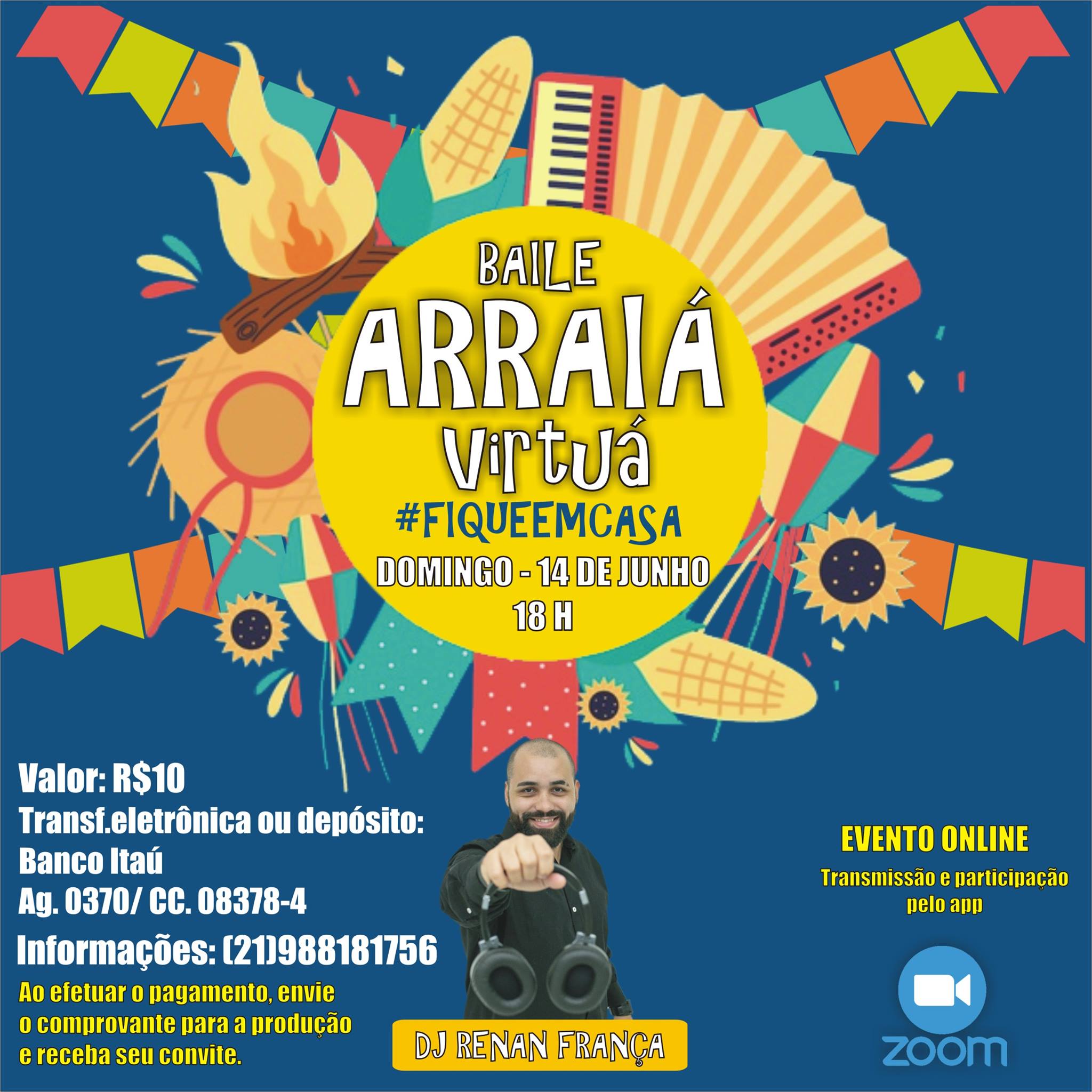 Baile Arraiá Virtuá pelo Zoom