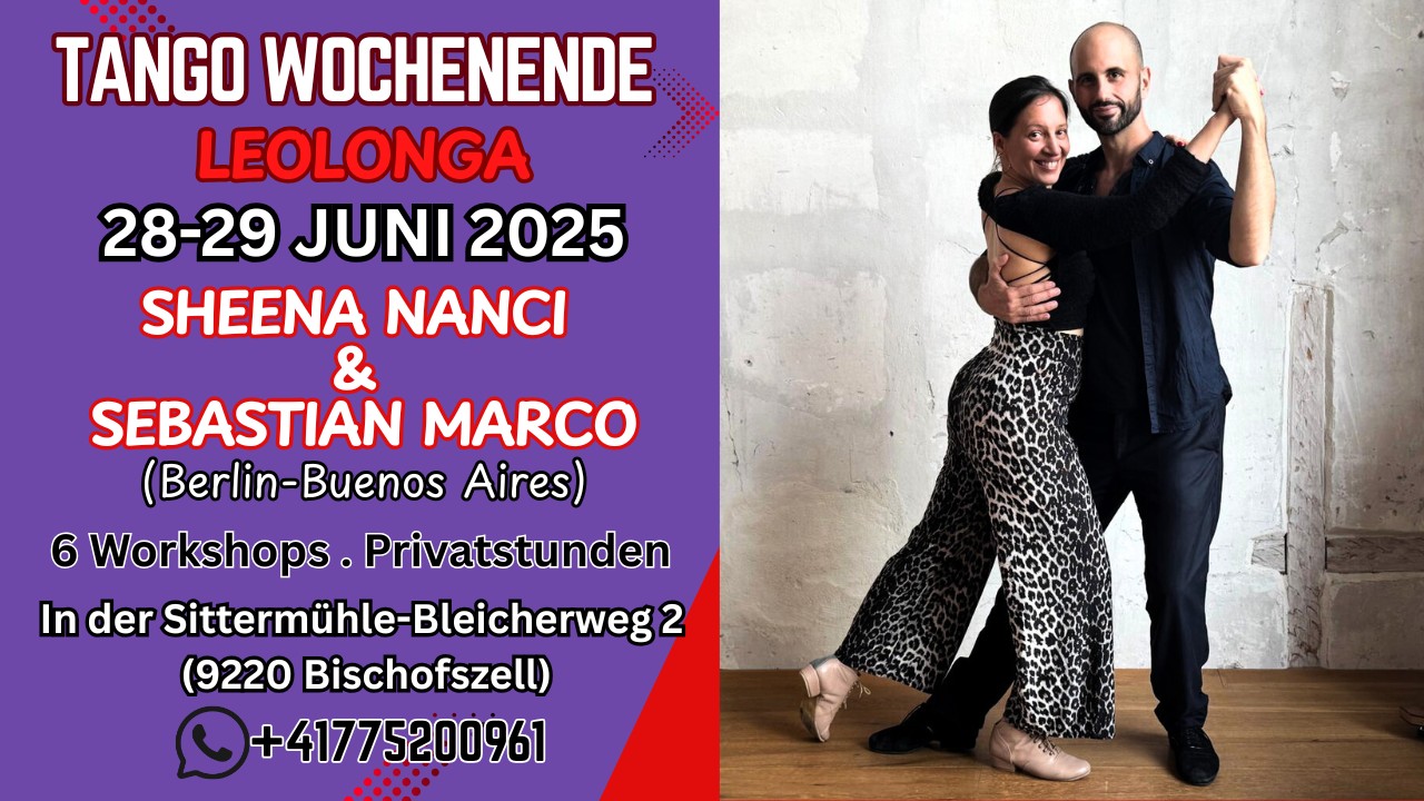 TANGO WOCHENENDE mit SHEENA & SEBASTIAN (Buenos Aires) - LEOLONGA