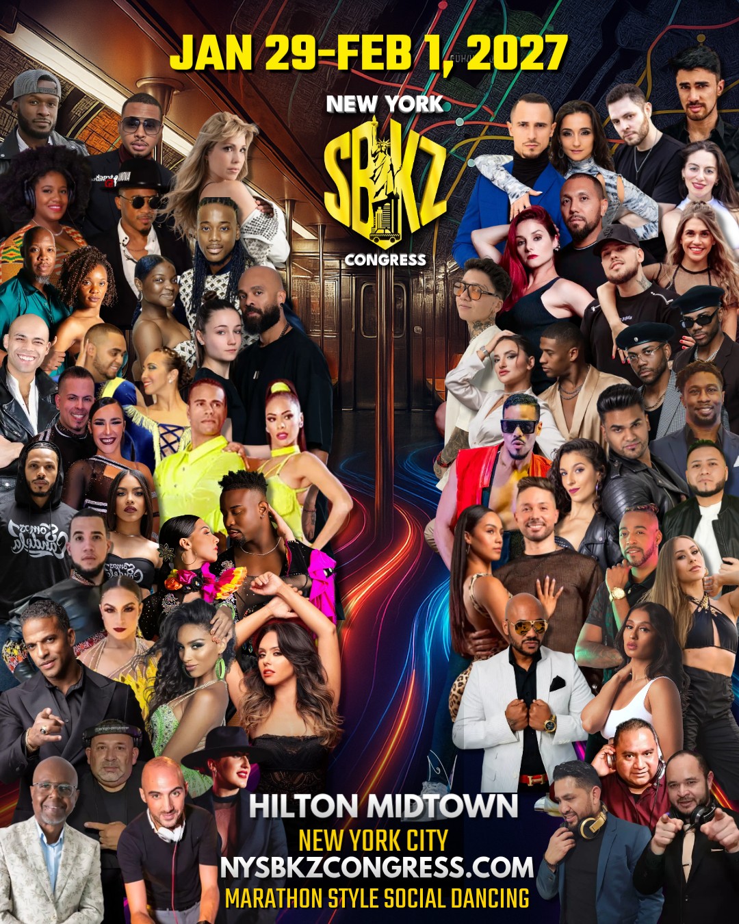 New York SBKZ Congress Salsa β’ Bachata β’ Kizomba β’ Zouk Jan 29-Feb 1, 2027 OFFICIAL PAGE