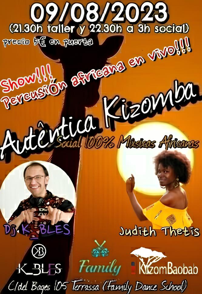 Autêntica Kizomba (Social 100% músicas africanas) 09 08 2023 Terrassa
