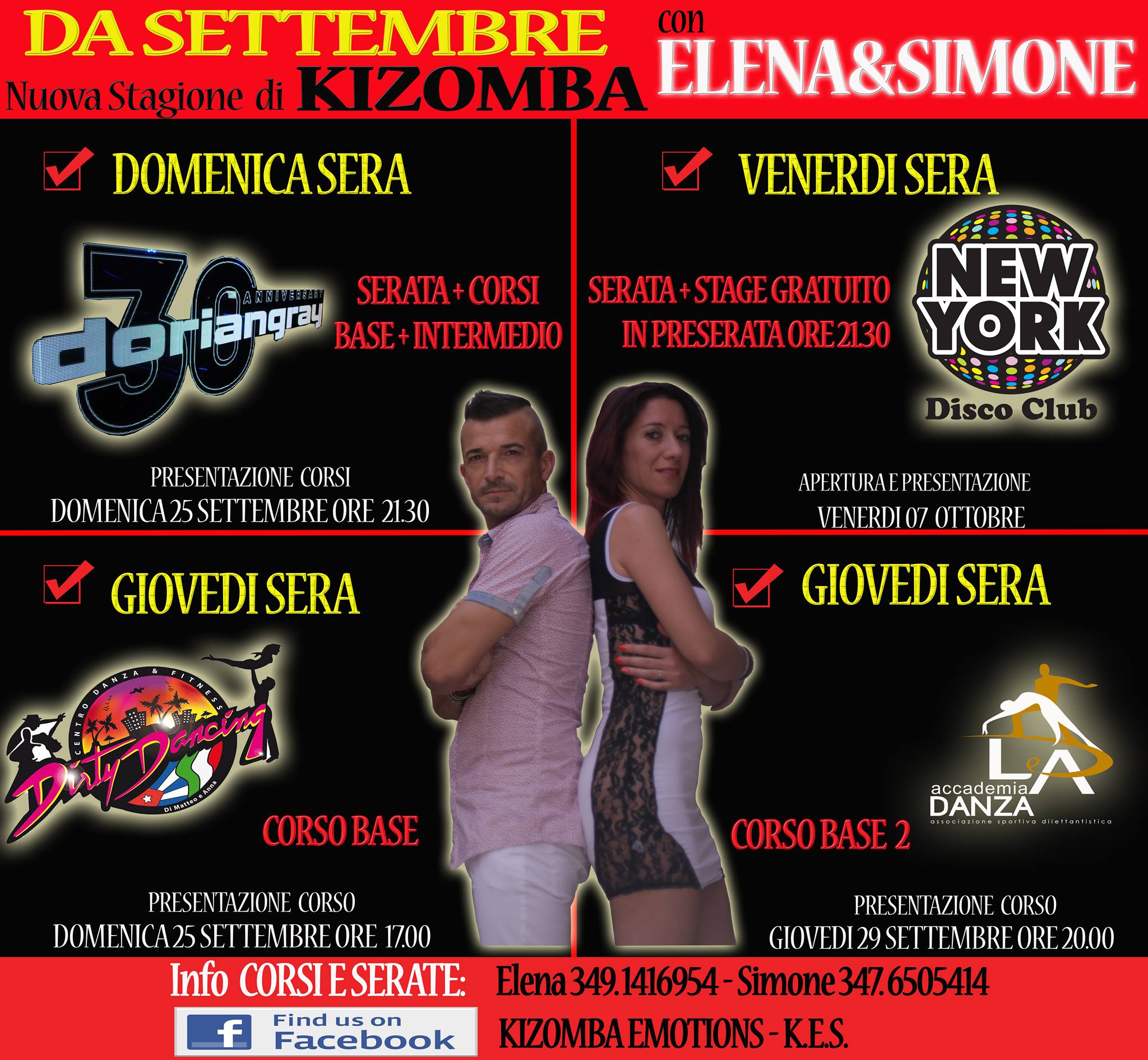 Inizio Corsi Kizomba con Elena&Simone KES