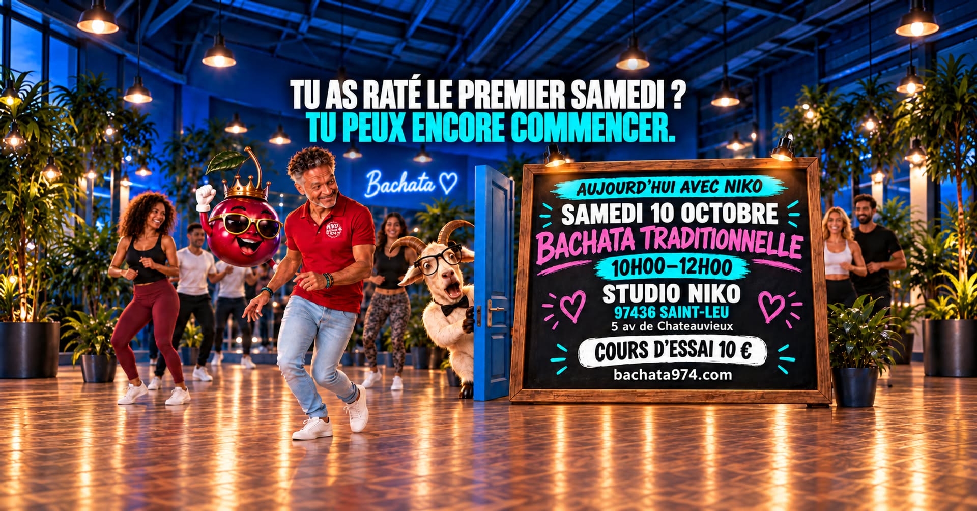 Débutant ? Tu es au bon endroit · Cours de bachata débutant du samedi