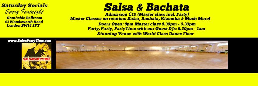 Saturday Socials Every fortnight, Wandsworth. SalsaPartTime.