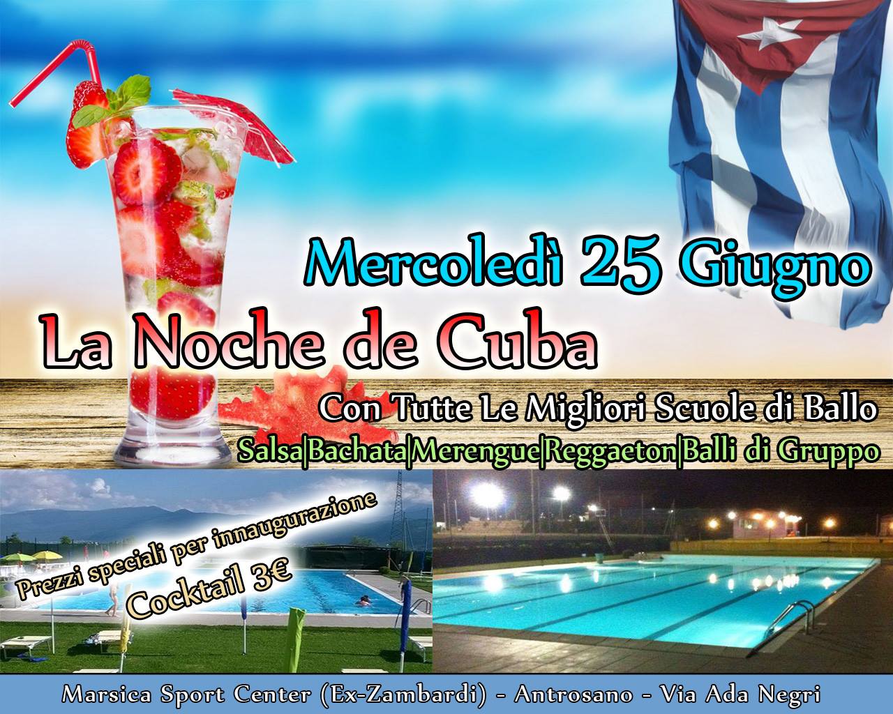 La Noche De Cuba - Innaugurazione Piscina Marsica Sport Center