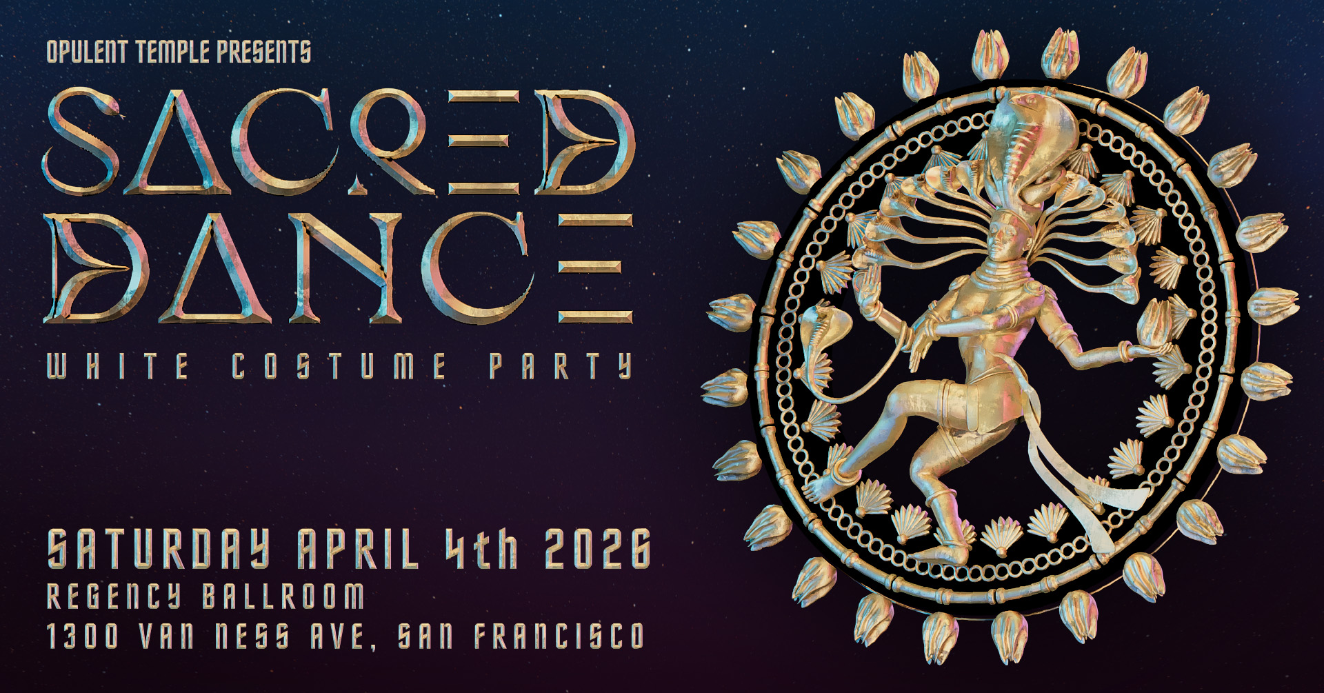 Opulent Temple's Sacred Dance (white costume party) in San Francisco