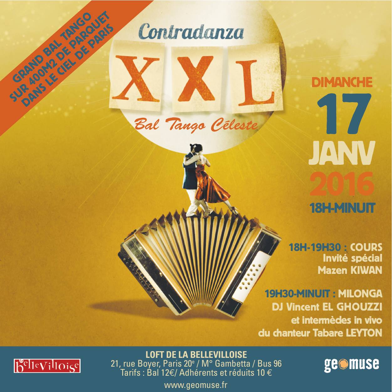 Contradanza XXL - bal tango - cours