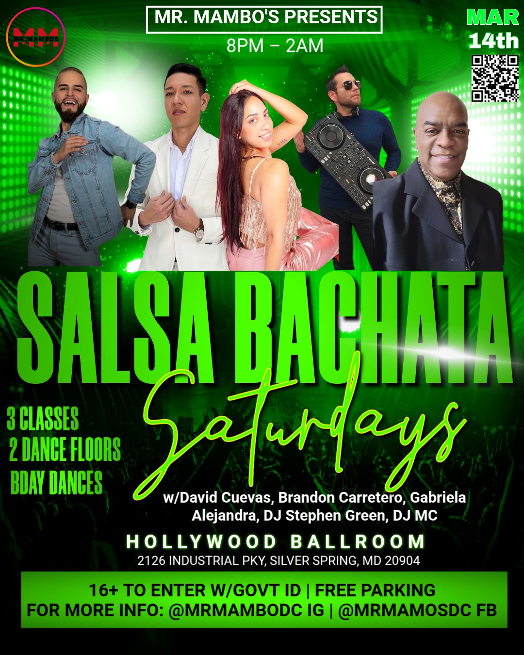 Mr. Mambo's GREEN & GOLD Salsa Bachata Social
