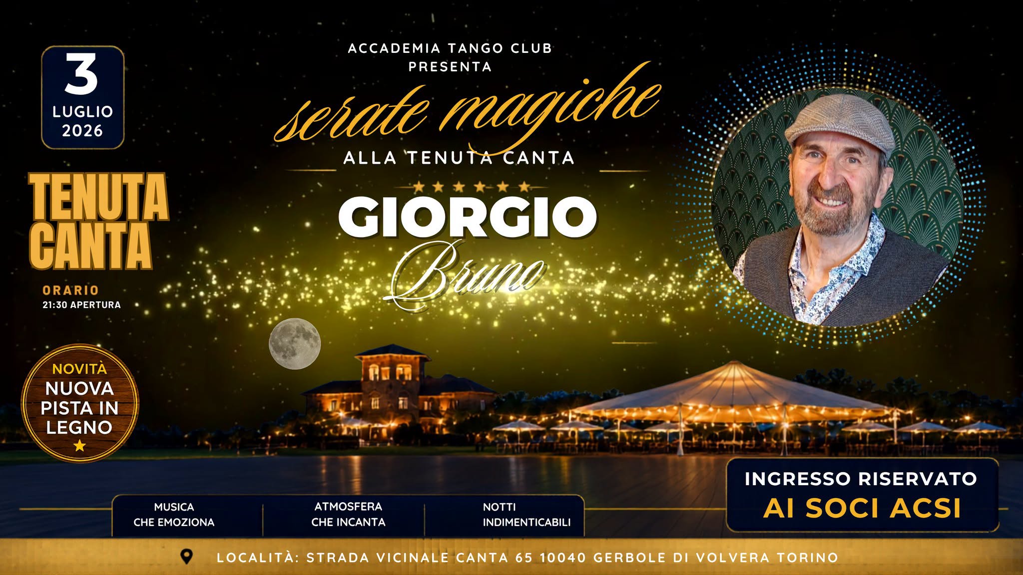 ✨ Notti Magiche Alla Tenuta Canta ✨ 🎉 Venerdì 3 luglio 2026 ore 21:30