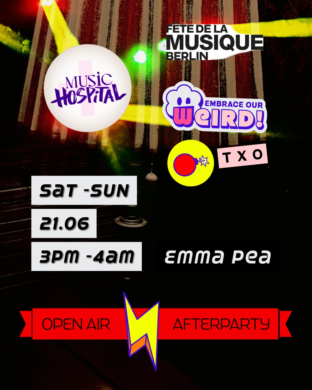 Open Air & Afterparty - eOurw x Techno Obst @ Fete de la Musique - Music Hospital