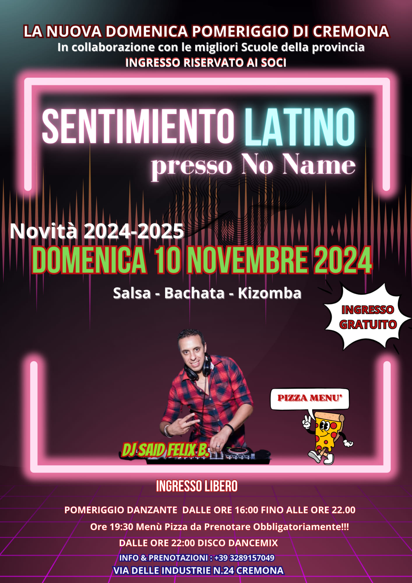SENTIMENTO LATINO LA DOMENICA POMERIGGIO a CREMONA