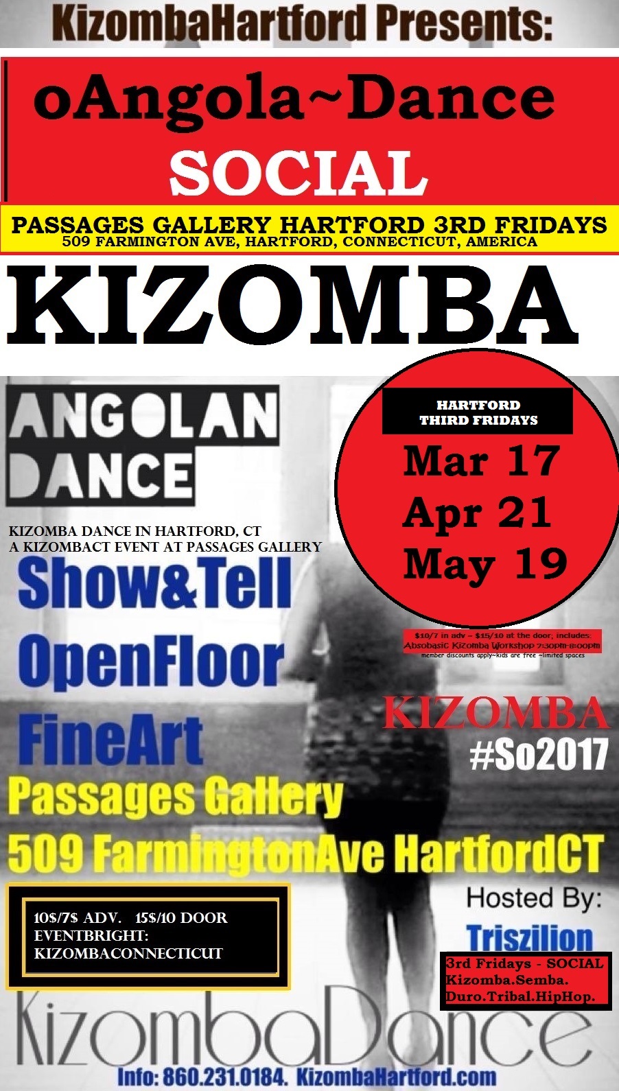 Mar 2017: OAngola Kizomba Dance ShowSocial 3.17.17 Passages HTFD