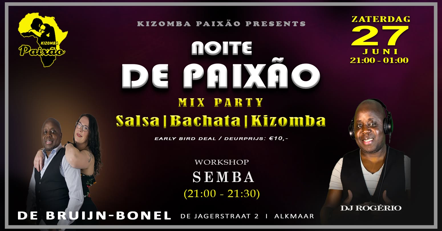 NOITE DE PAIXÃO - Salsa Bachata Kizomba Semba
