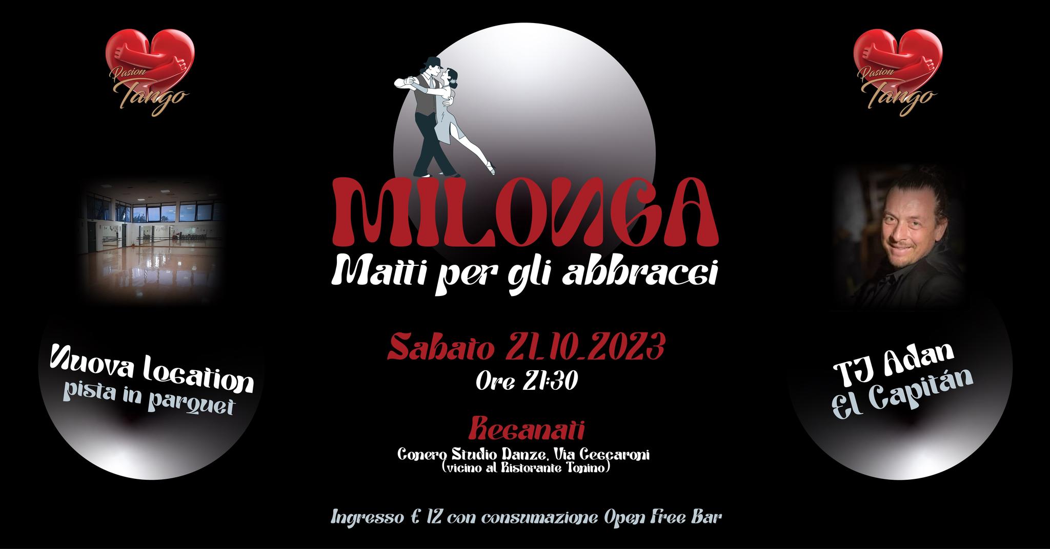 MILONGA #mattipergliabbracci a Recanati (NEW LOCATION)