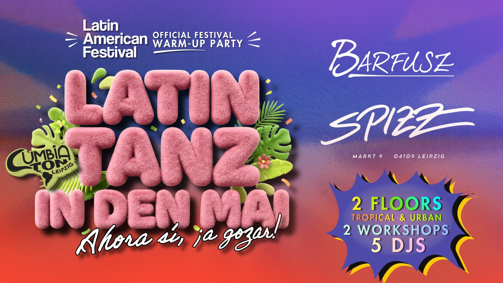 🌴🪩 Cumbiaton Leipzig Tanz in den Mai Festival Warm Up Edition 🪩🌴 Leipzig's Latin Party!!
