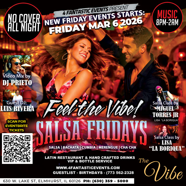 NEW FRIDAY EVENT: Feel the Vibe Salsa Friday @ The Vibe