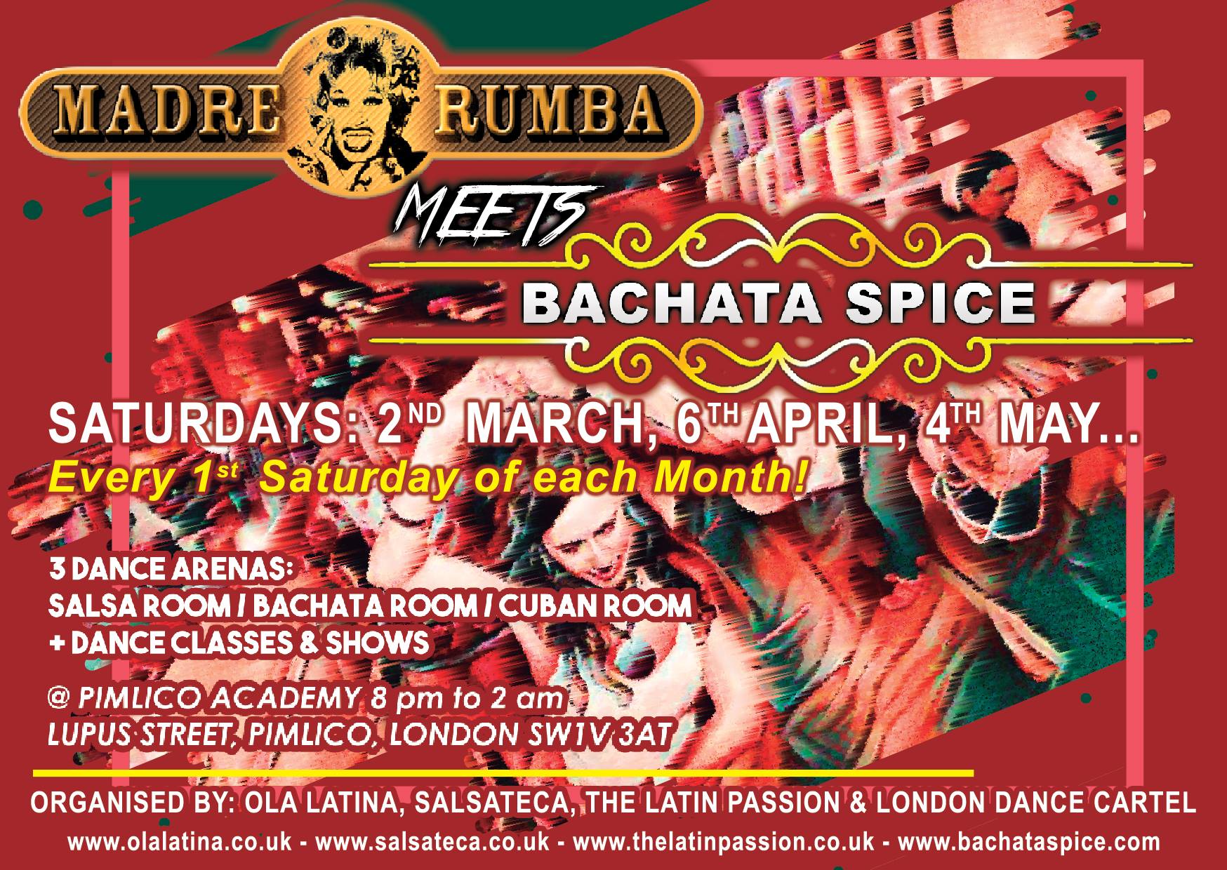 Madre Rumba Meets Bachata Spice - First Saturday of the Month