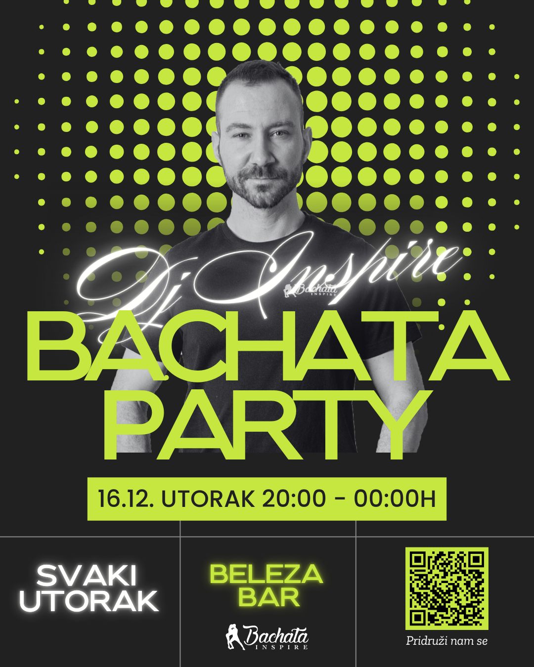 ❇️💯 Bachata Party UTORKOM 💚 16.12. Beleza Bar