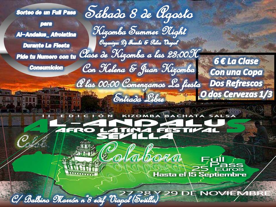 Sabado 8 de Agosto Kizomba Summer Night (Promo)
