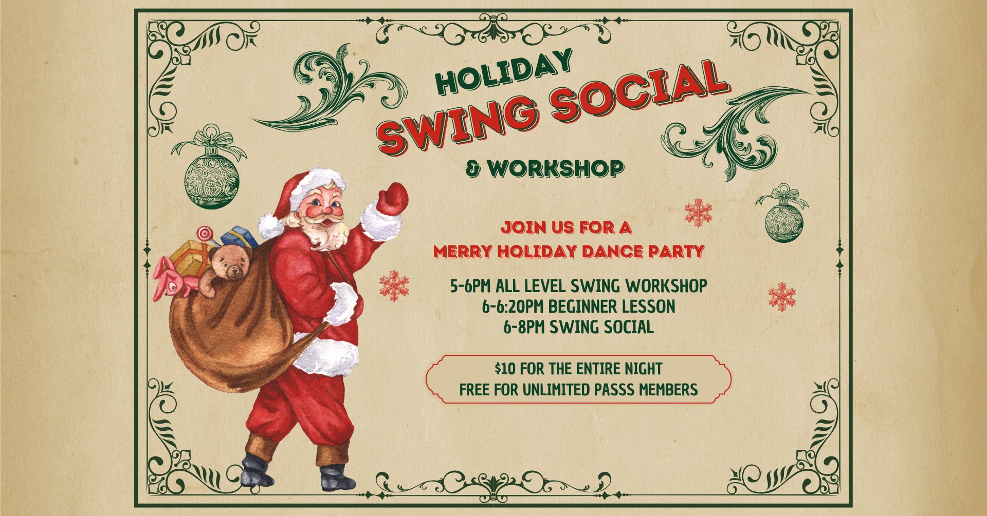 Sunday Swing Social Holiday Party