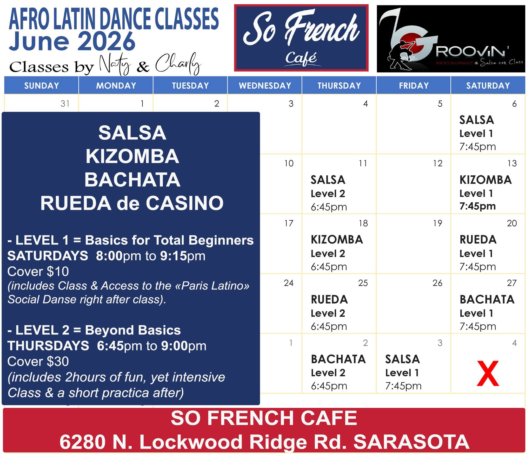 โ๏ธ๐จ๐บ CUBAN SALSA RUEDA WORKSHOP 2H Intensive class ! by Naty & Charly