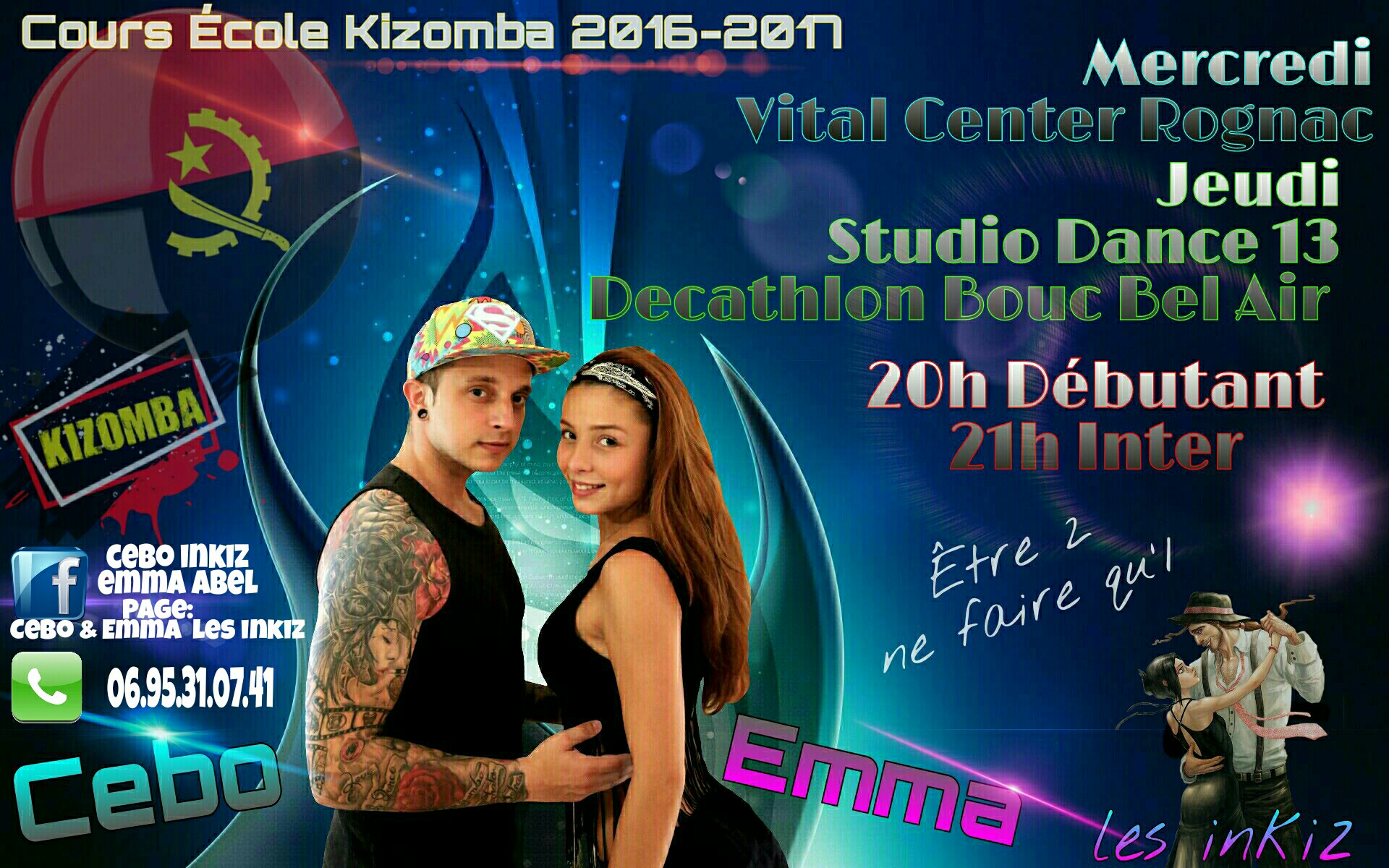 Cours Kiz ecole Cebo et Emma 2016-2017