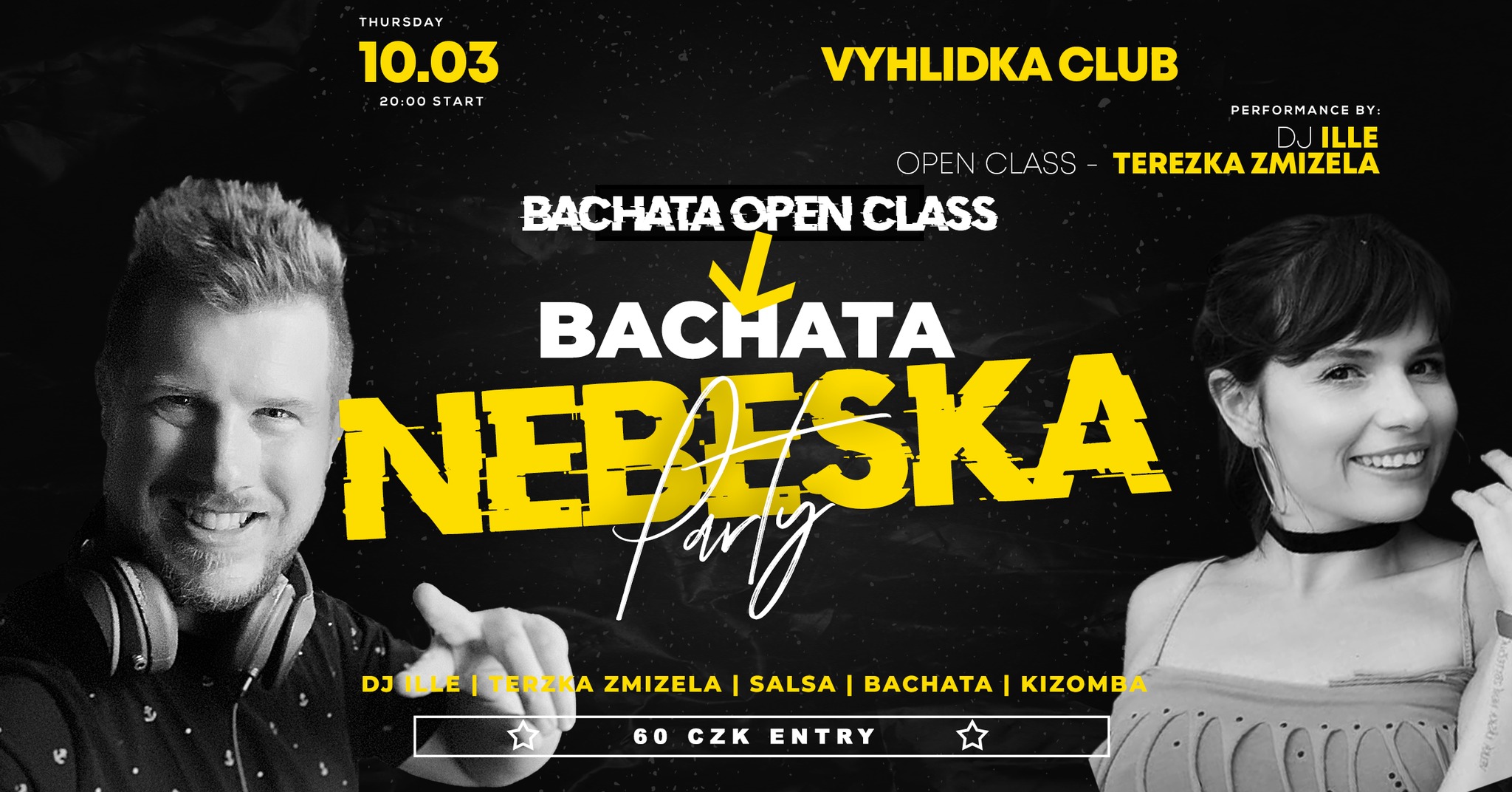 BACHATA NEBESKA PARTY - VYHLIDKA - FREE OPEN CLASS