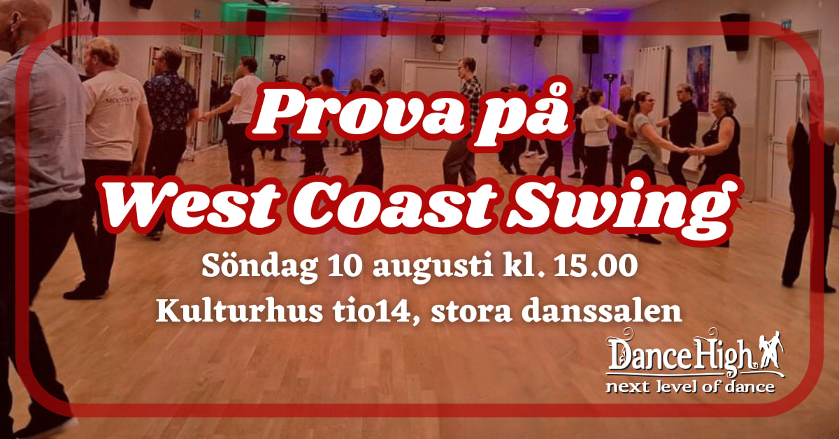 Gratis Prova på kurs i West Coast Swing!
