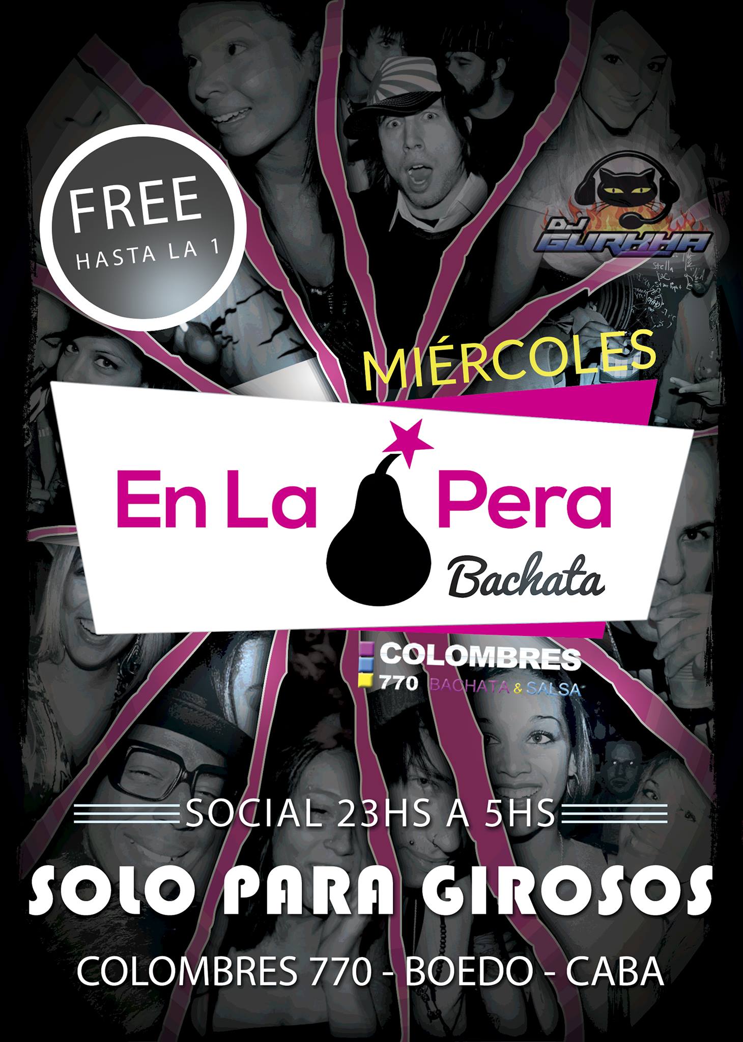 HOY Míércoles En La Pera Bachata - Colombres 770, Boedo - 23 hs