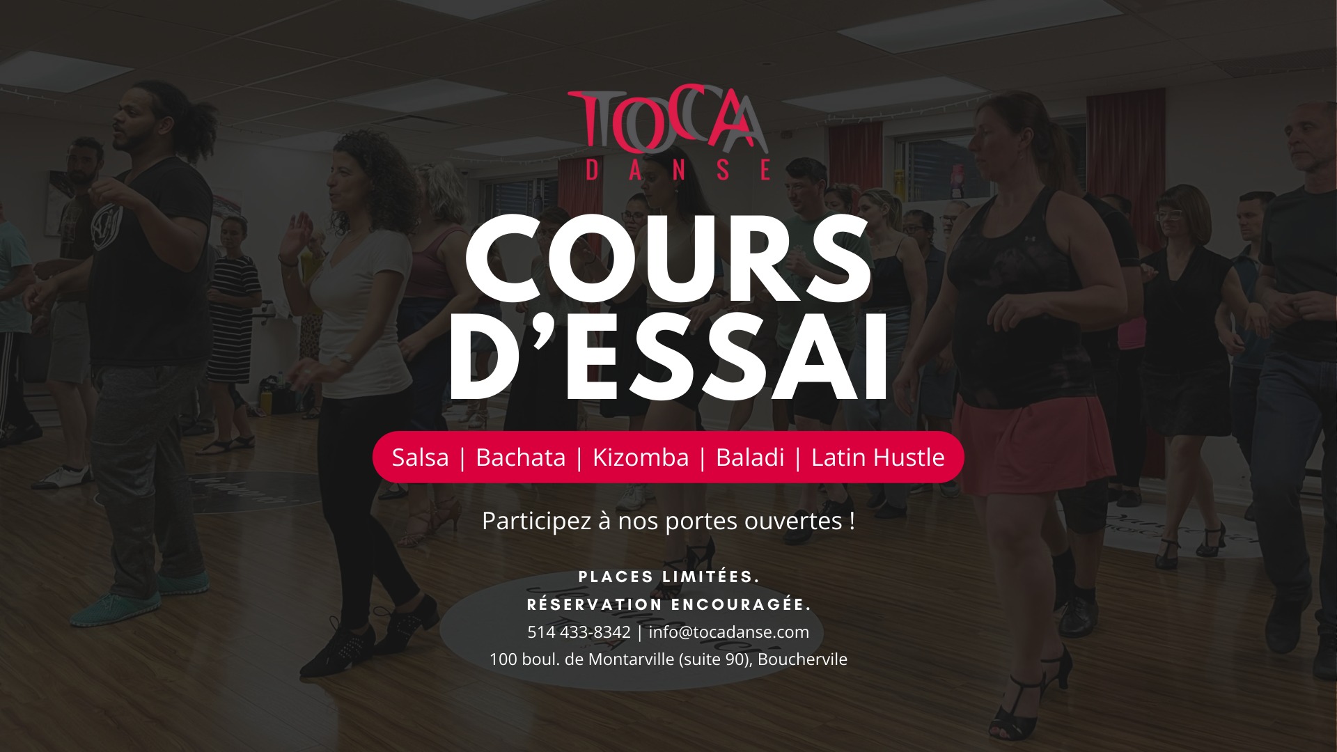 Toca Danse Portes ouvertes Cours d'essai : Salsa, Bachata, Kizomba, Latin Hustle, Baladi et + !