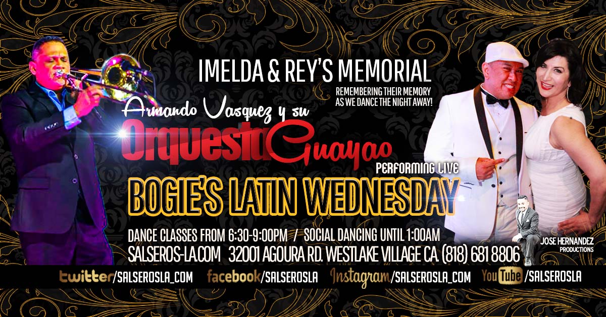 Orquesta Guayao performing live at Bogies Latin Wednesdays!