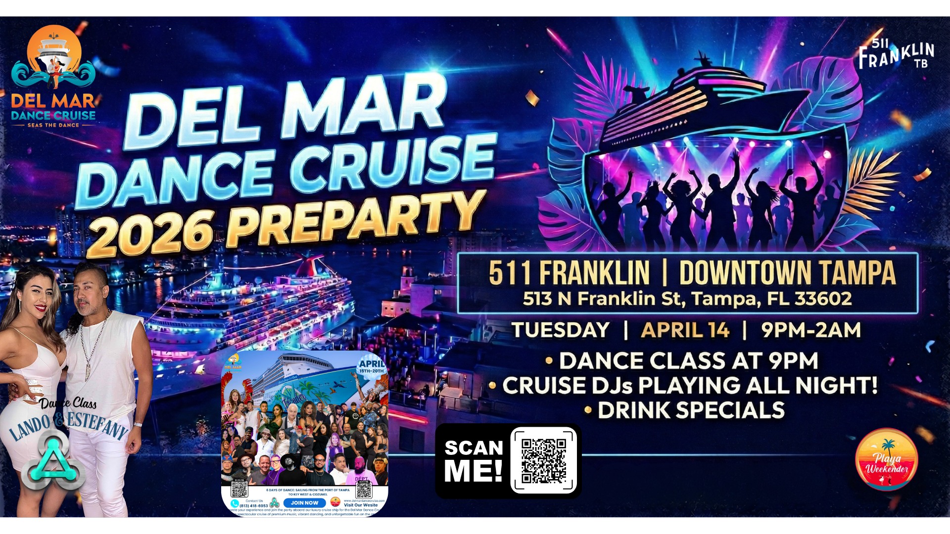 2026 Del Mar Dance Cruise Pre-Party at 511 Bar!