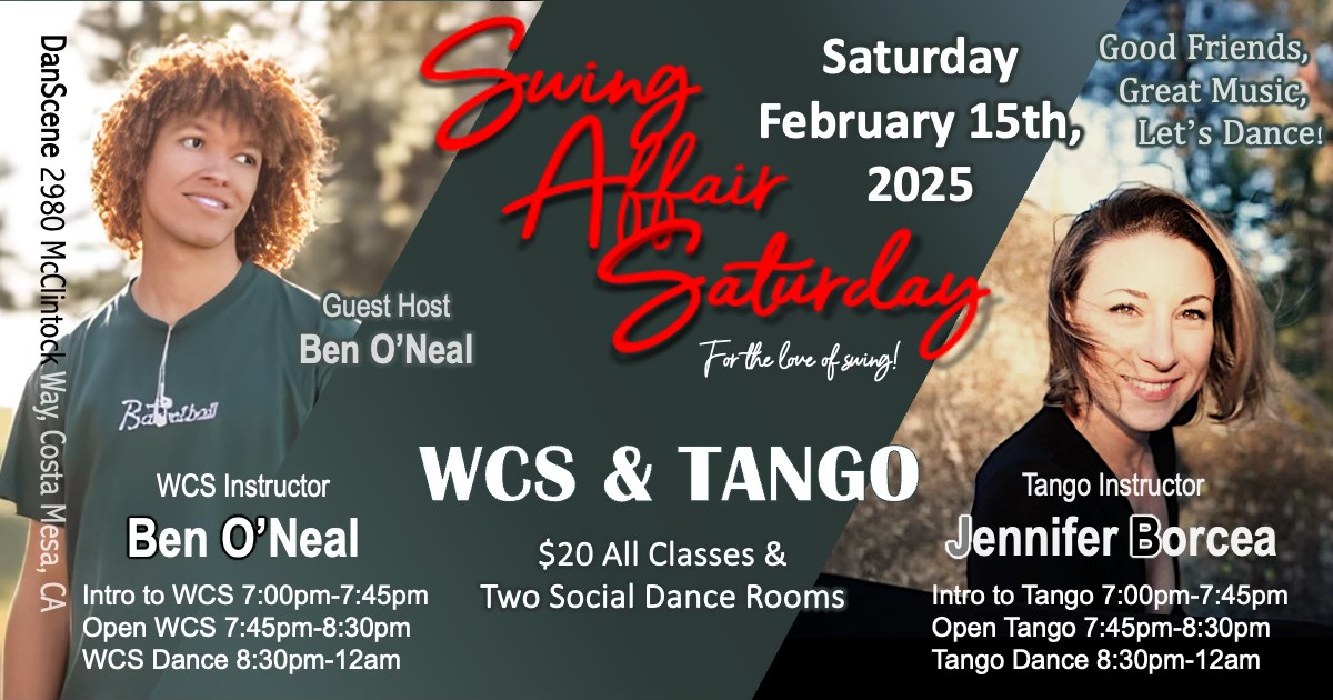 Swing Affair Saturday with guest host Ben O'Neal