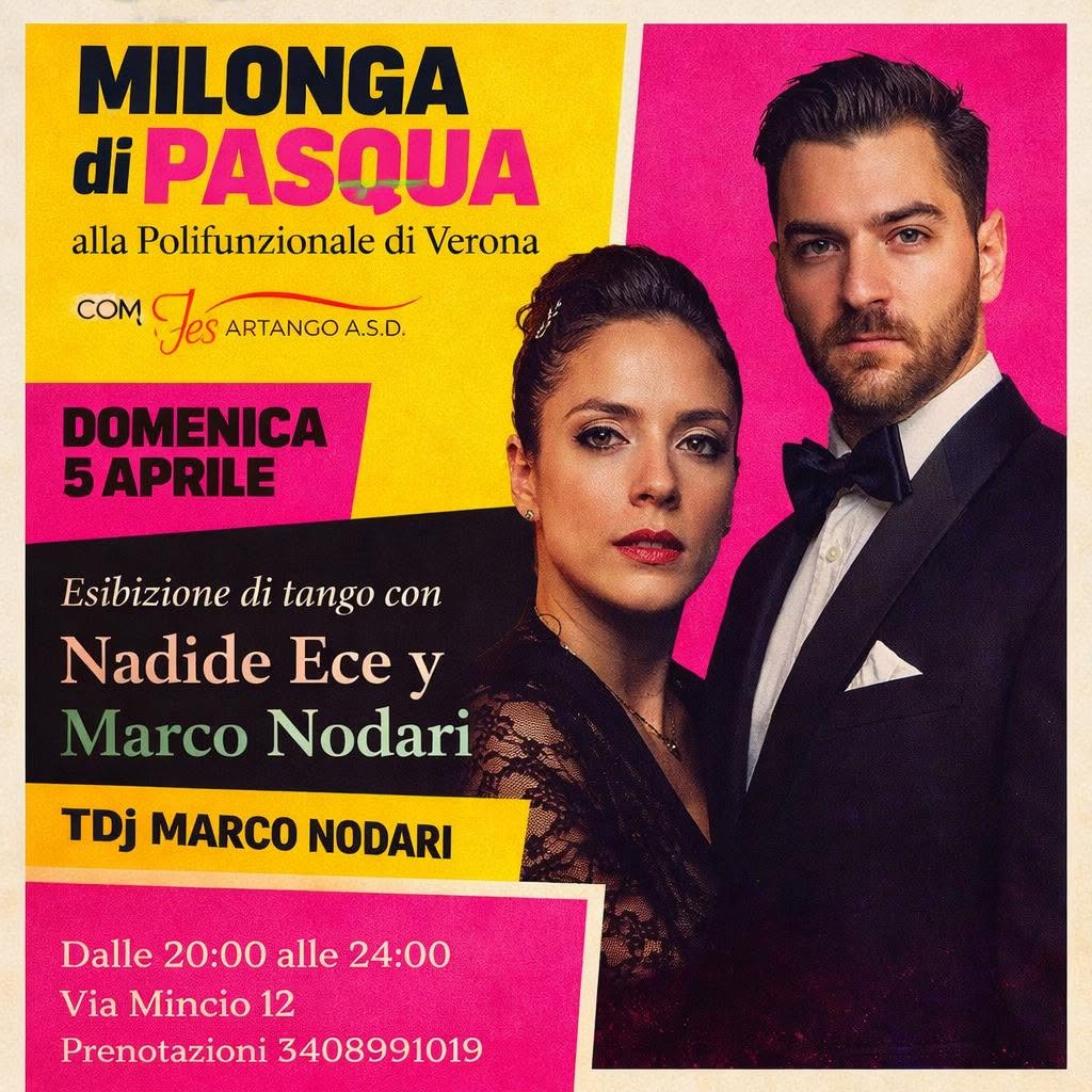 Milonga e Show di Pasqua alla Polifunzionale! Marco Nodari Tdj!