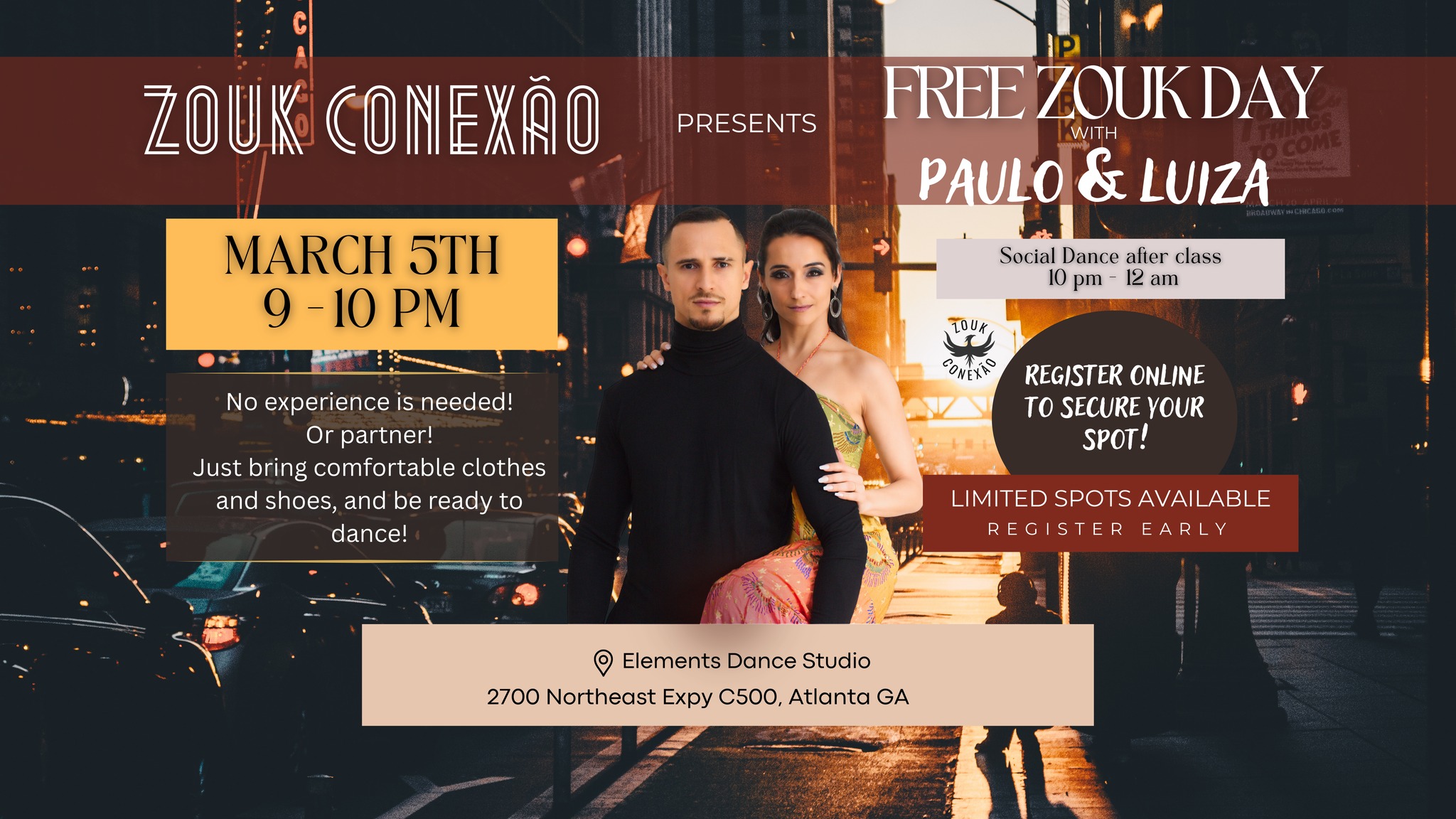 FREE ZOUK DAY with Paulo & Luiza