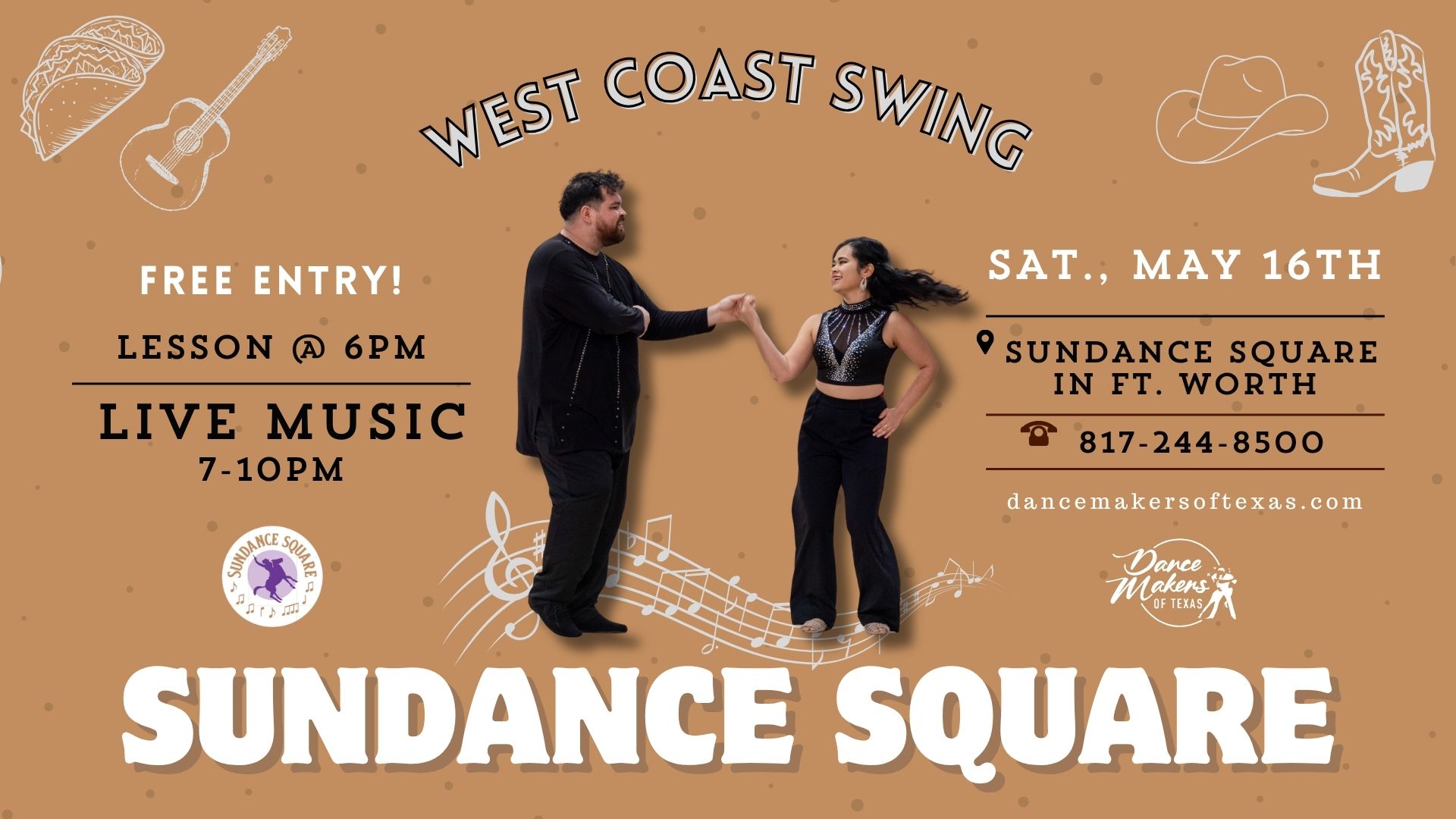 FREE West Coast Swing Lesson + Live Band by DanceMakers of Texas