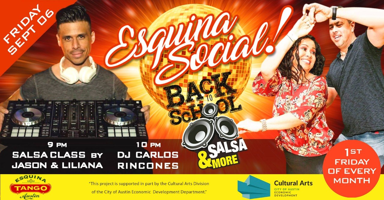 Esquina Social w DJ Carlos + Salsa class with Jason & Lili