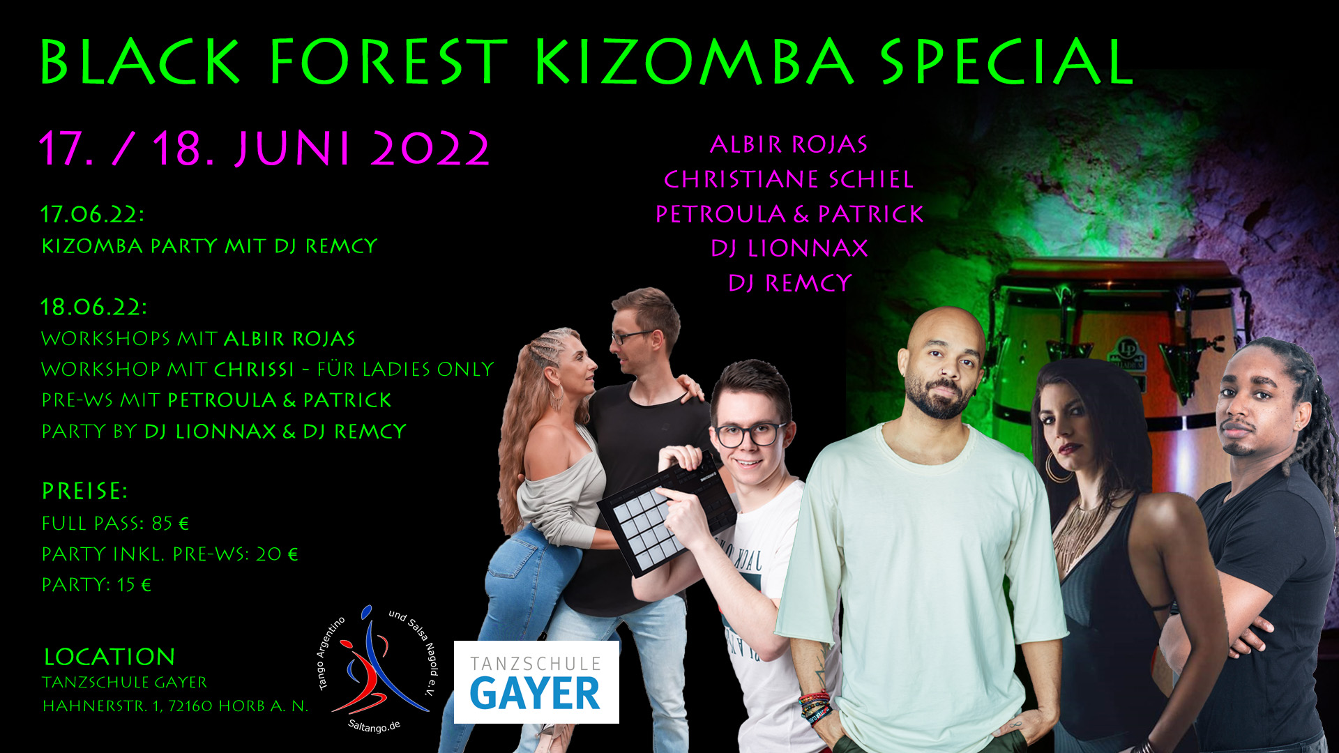 Black Forest Kizomba Special mit Albir Rojas
