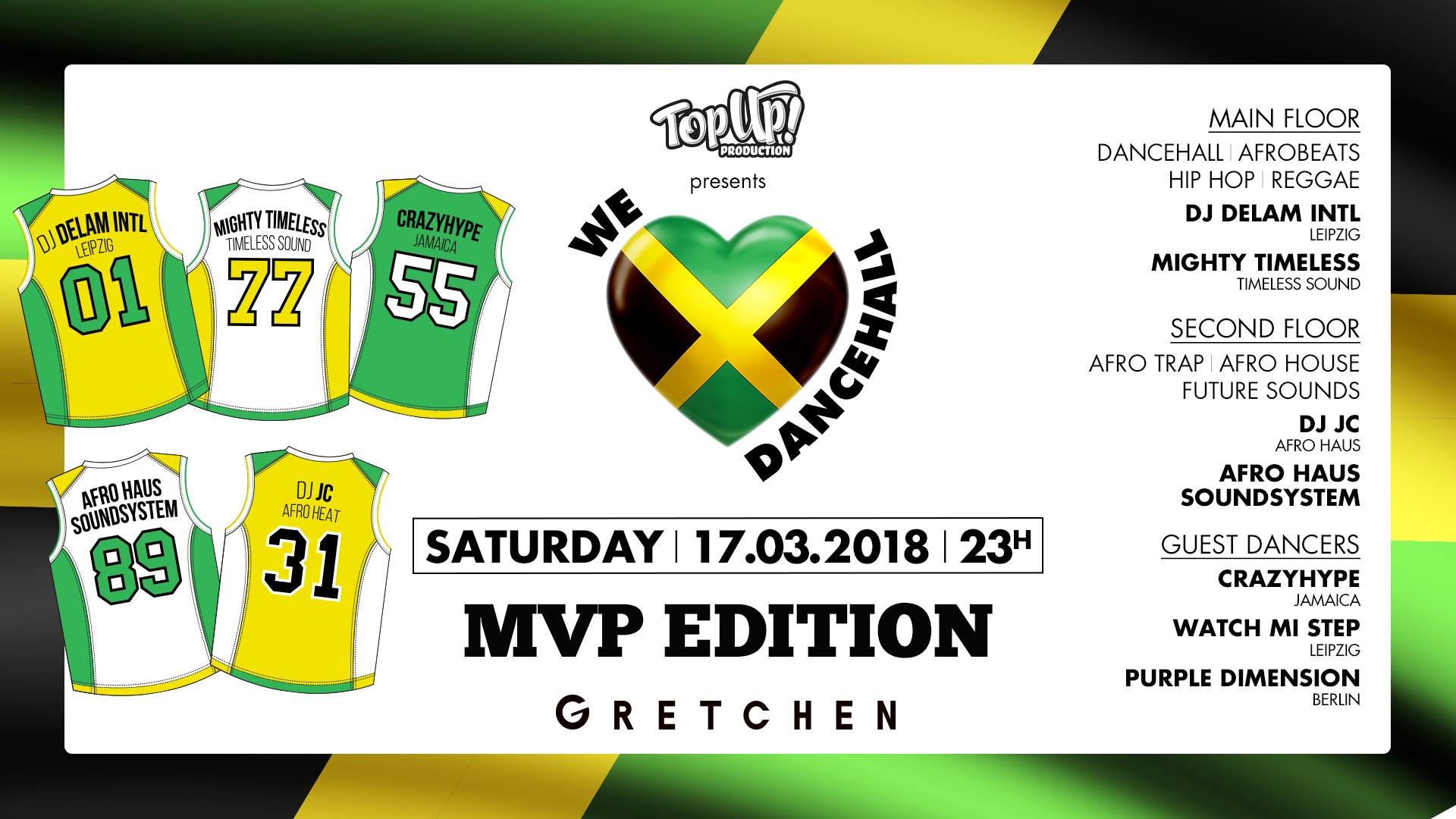 TopUp Production presents We Love Dancehall - MVP Edition