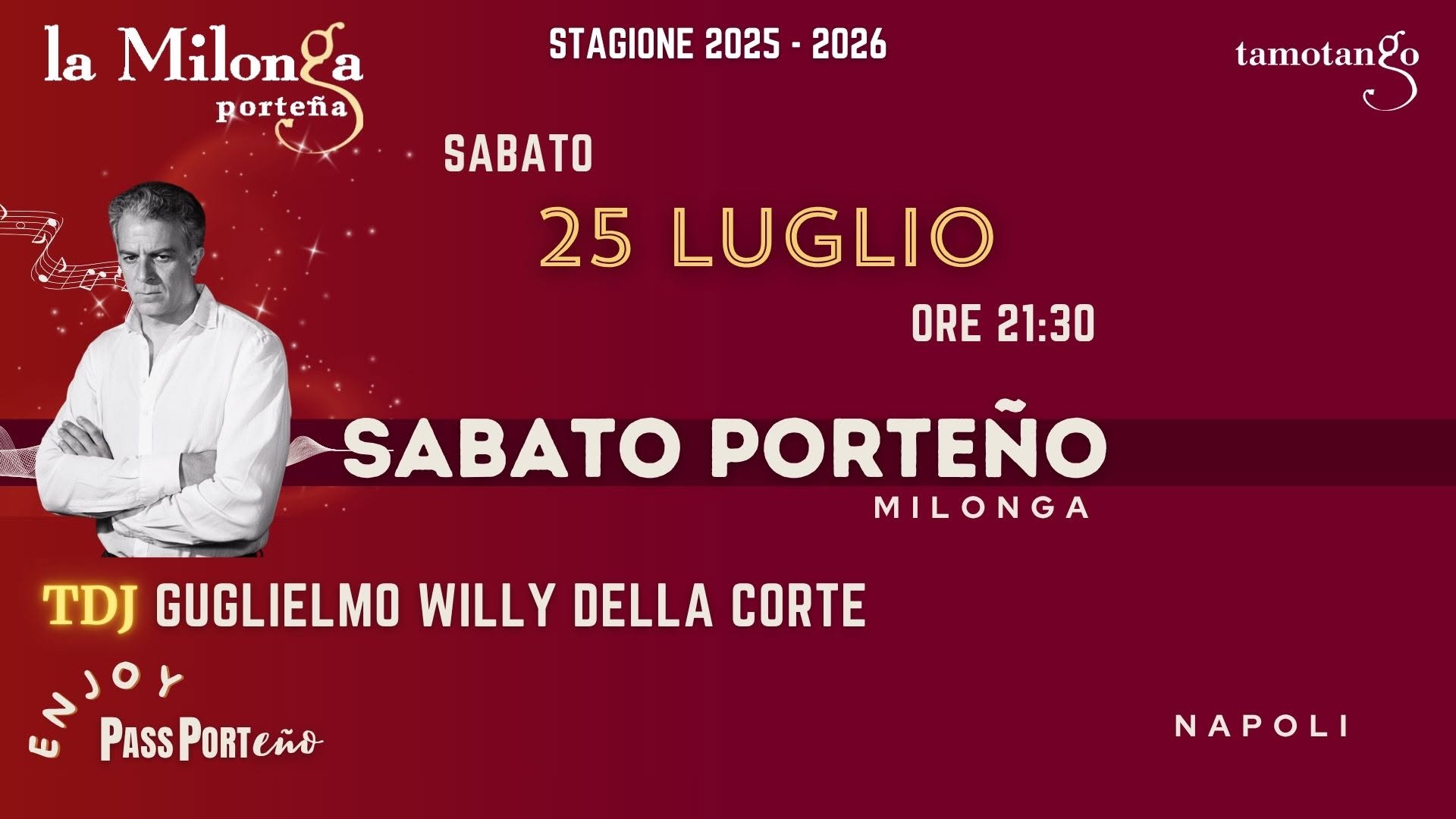 Sabato Porteรฑo - TDJ Guglielmo Willy Della Corte