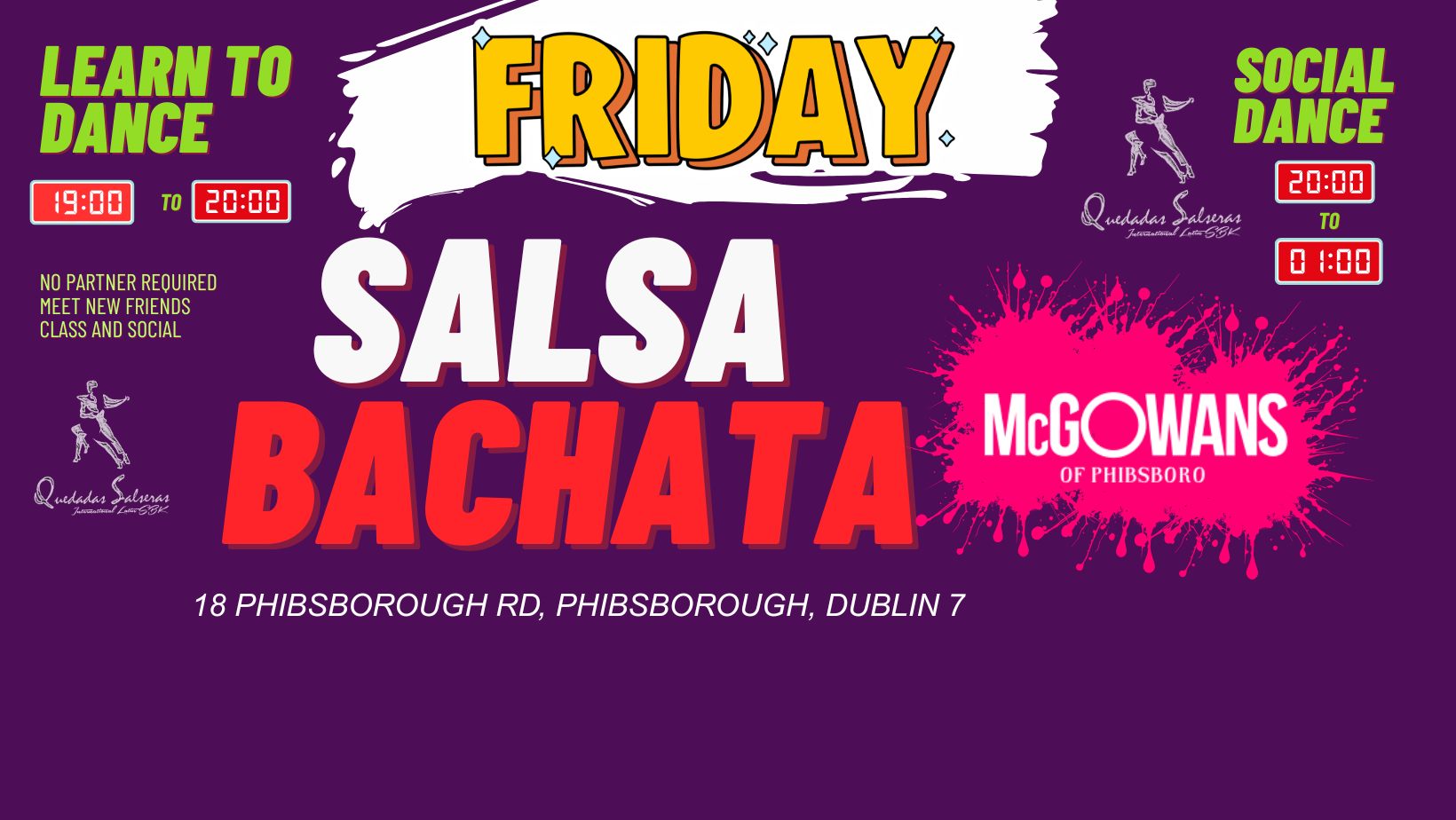 Friday Bachata Night - Bachata & Salsa - Mc Gowans