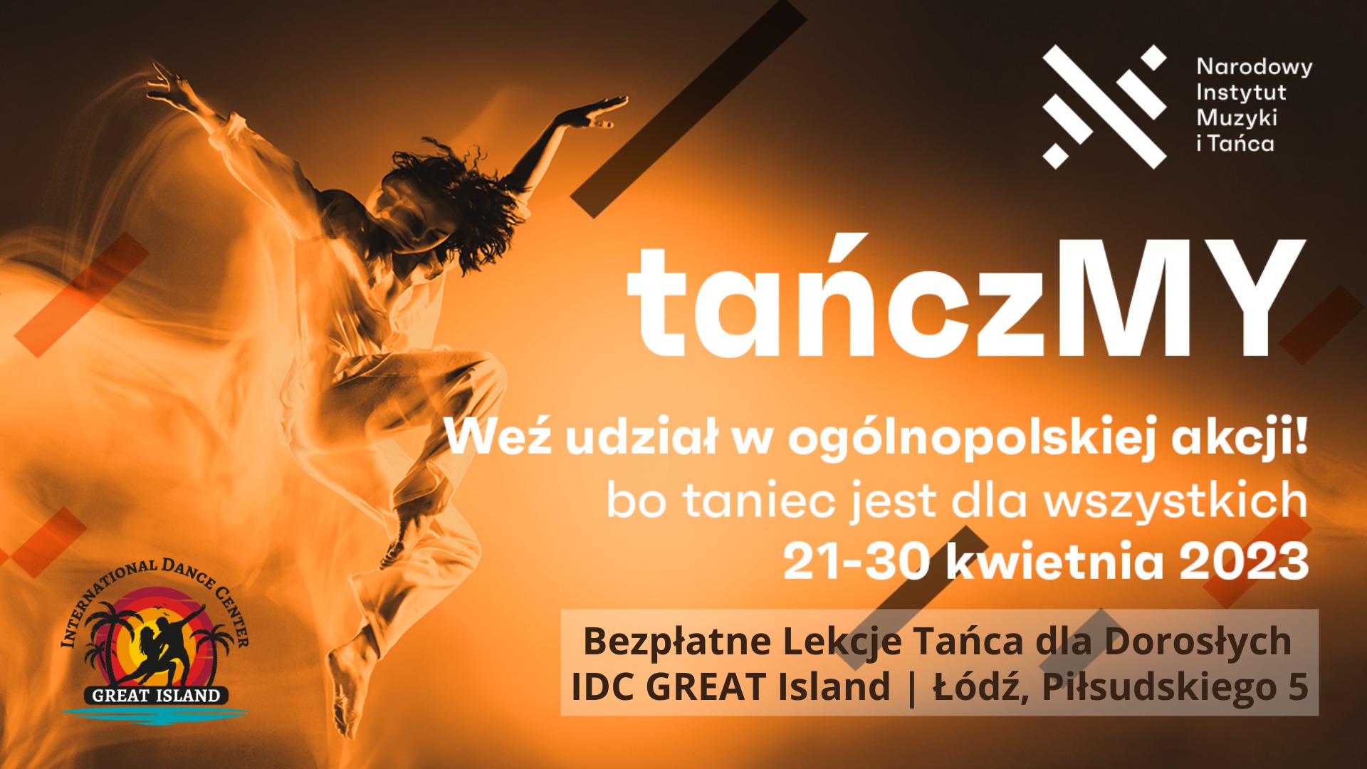 Bezpłatne Lekcje Tańca dla Dorosłych w Łodzi w ramach #tańczMY2023 pod patronatem #nimitpolska