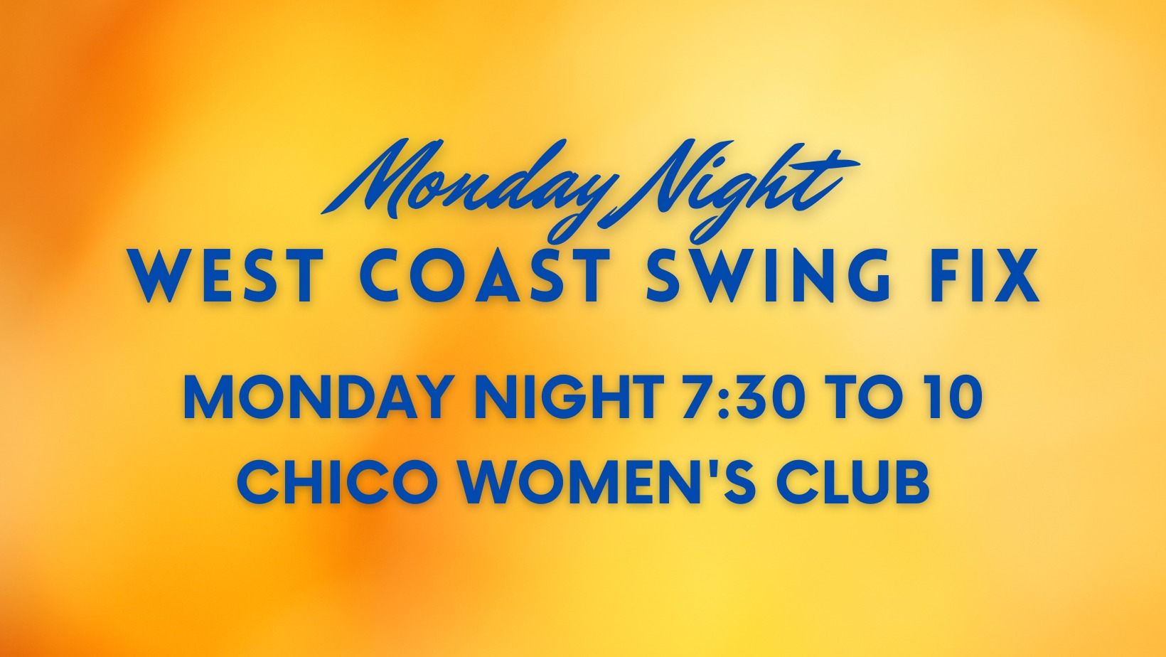Monday Night West Coast Swing Fix