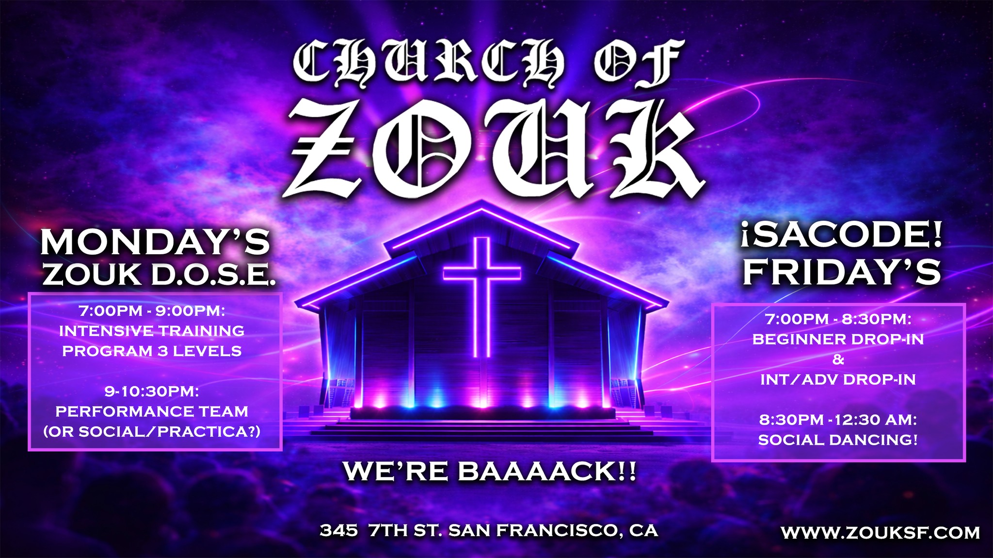 ZoukSF Monday's - Zouk D.O.S.E. Training Program