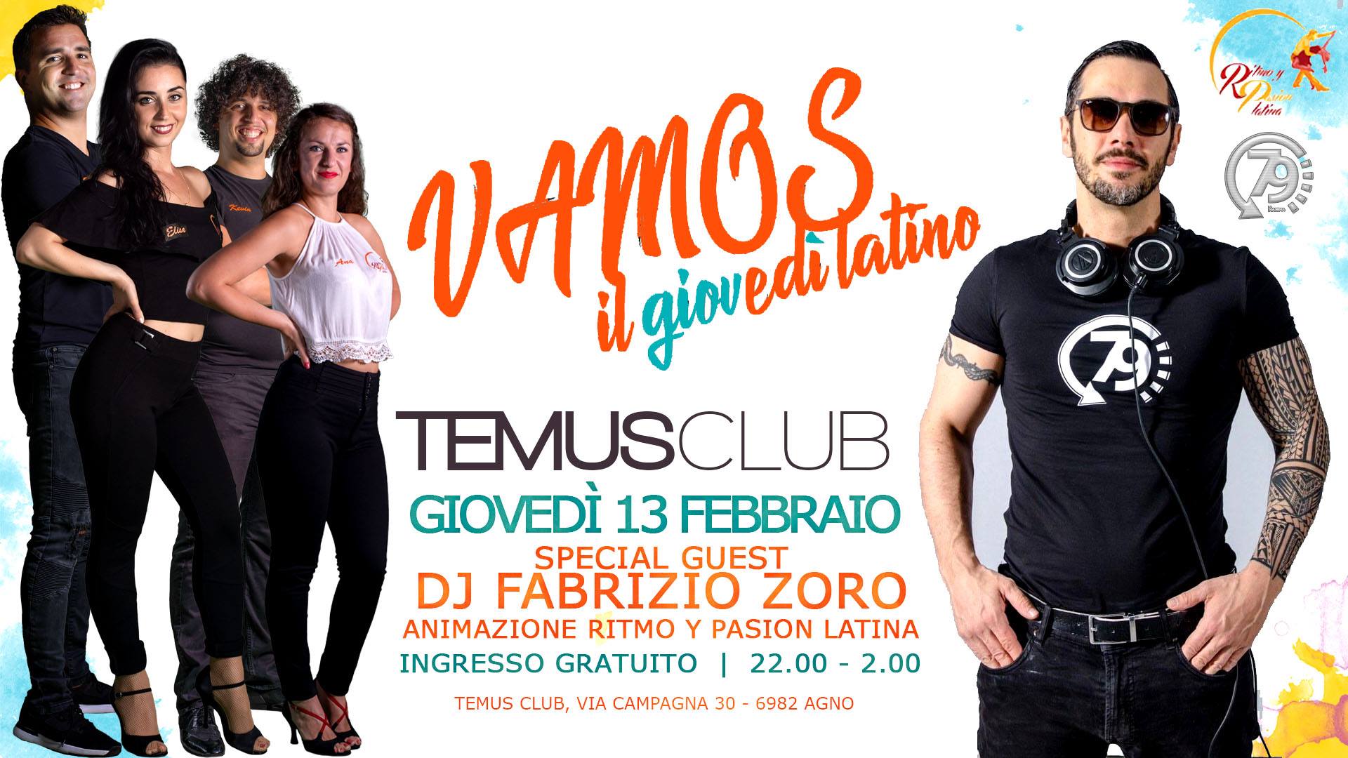 Vamos il giovedi latino special guest Dj Fabrizio Zoro
