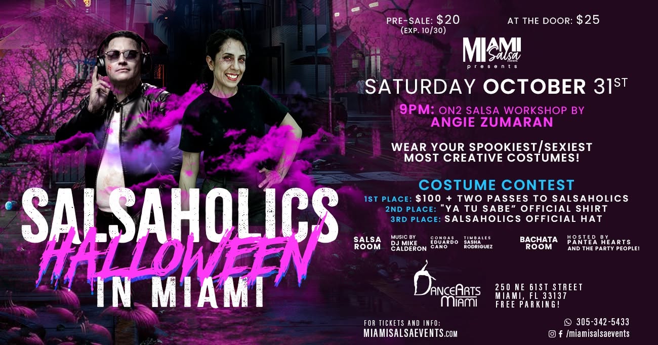 Salsaholics: "Halloween In Miami" at DanceArts Miami!