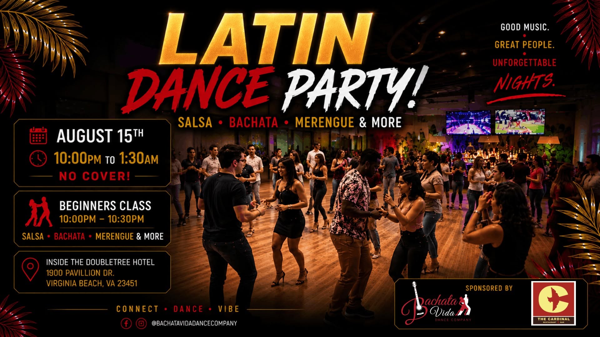 Latin Dance Party at The Cardinal! (8 15 26)