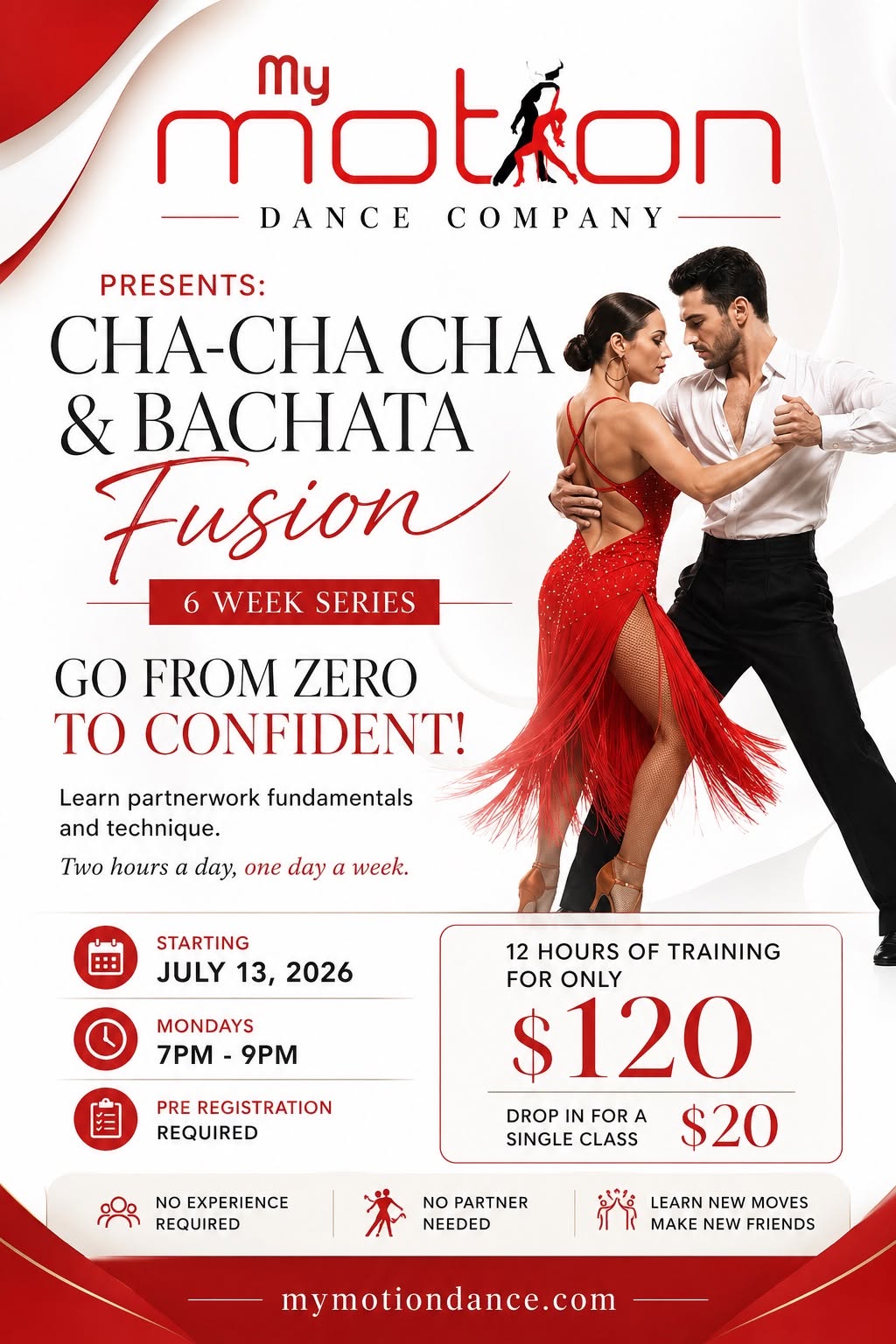 6 Week Series: Cha -Cha Cha & Bachata Fusion