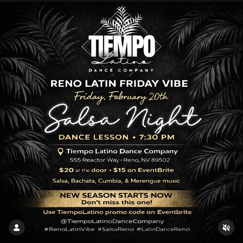 Reno Salsa Dancing Class & Social.
