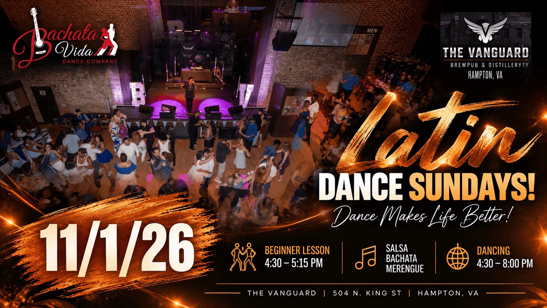 Latin Dance Sunday at The Vanguard! (11 1 26)
